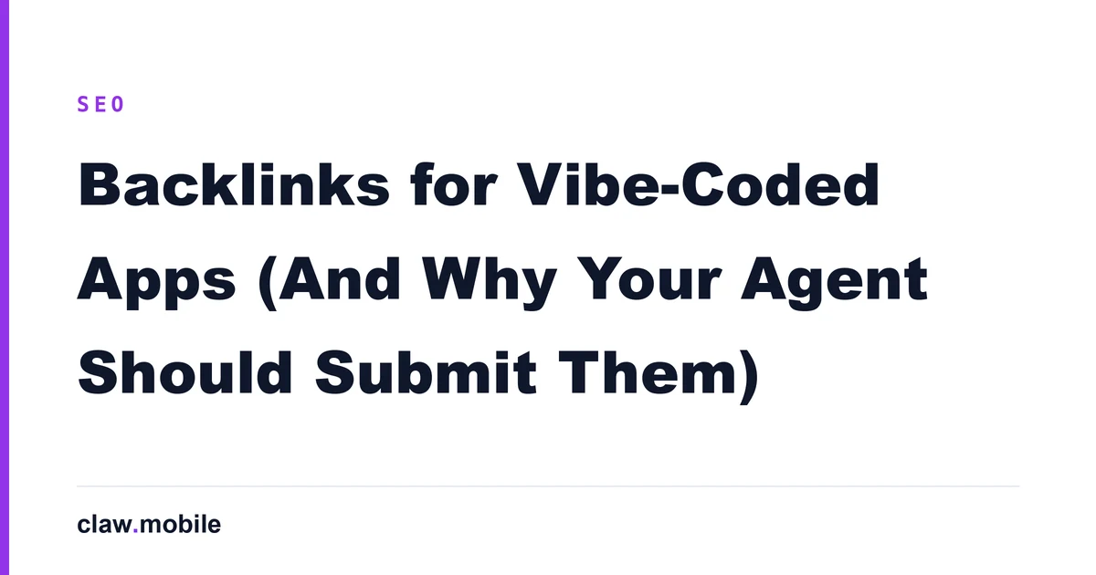 Glowing link chains radiating from a central bright node to floating webpage shapes on a dark background — a visualization of backlinks connecting a central directory to indie apps